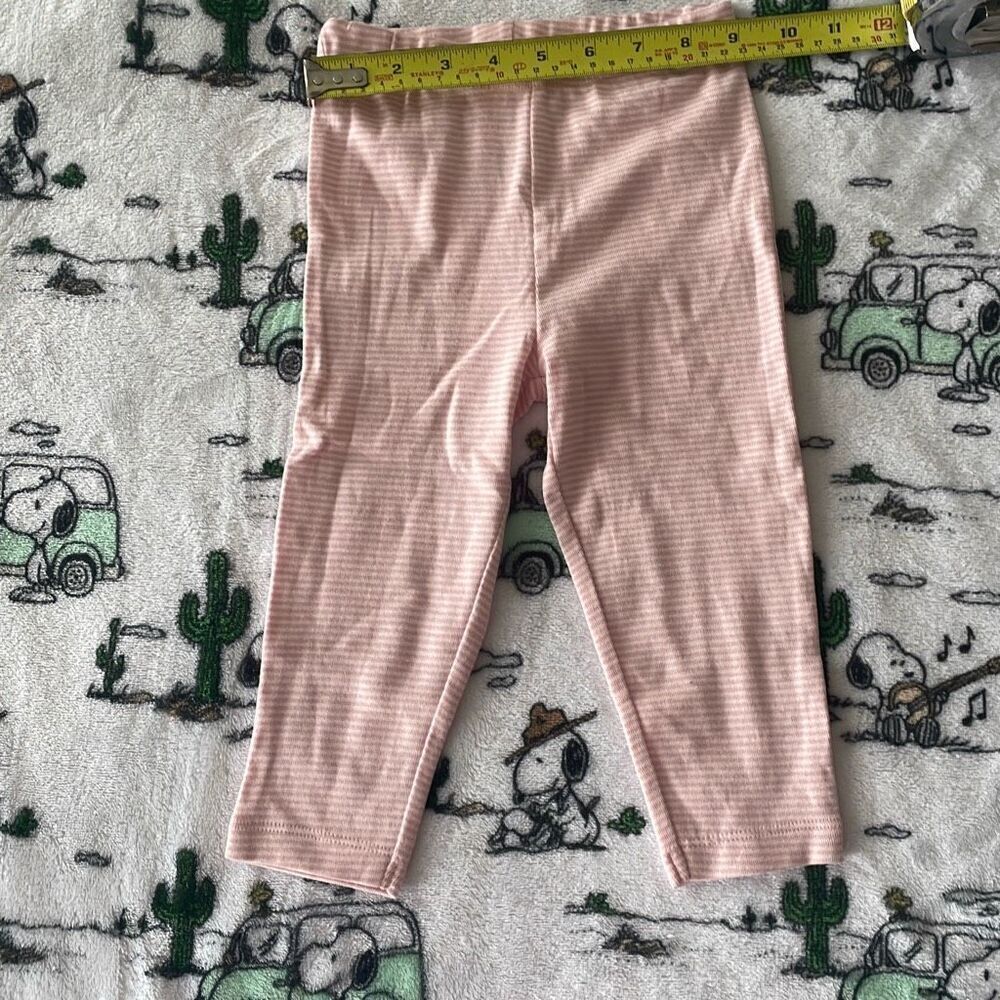 Carters 18M baby girl Pink white striped baby legging pants new without tags